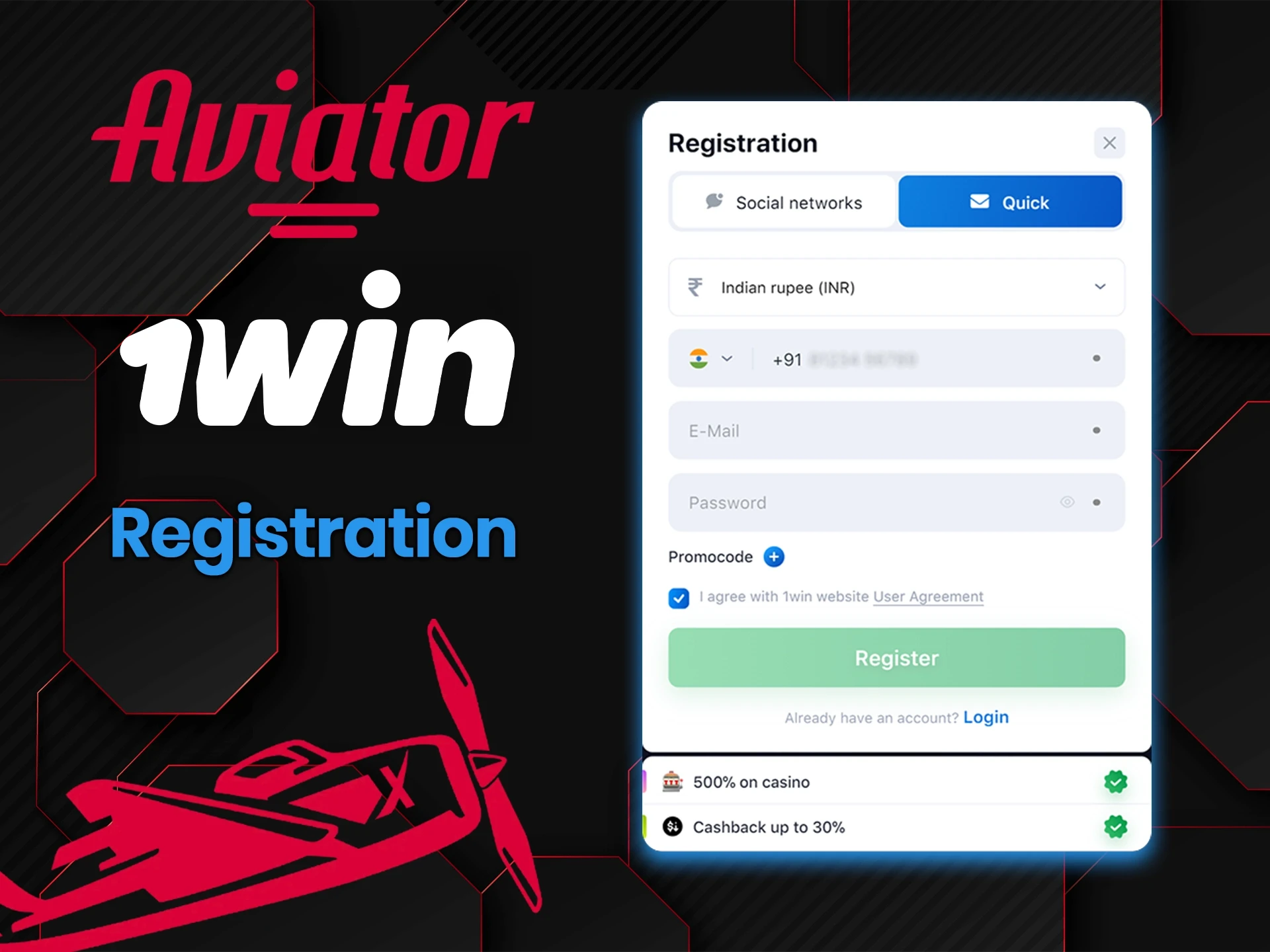 1win Aviator Sign Up and Login