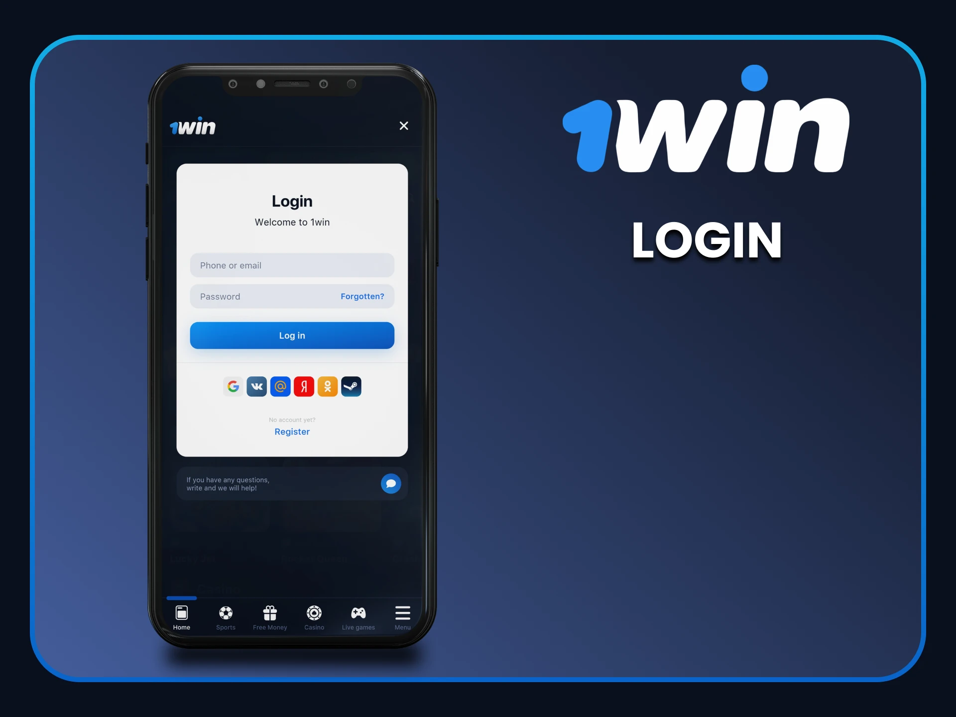 1win App Login and Registration Process for Players from India