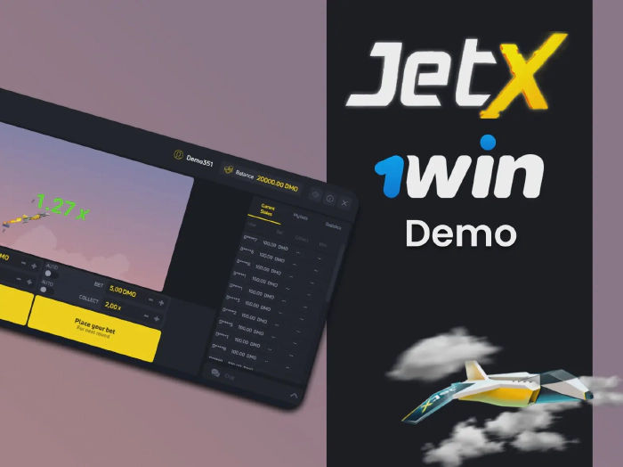 1win crash game JetX demo in India
