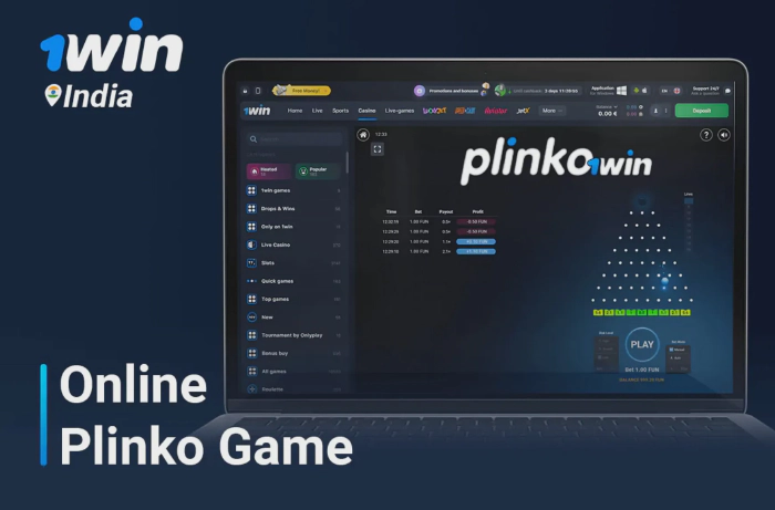 1win Plinko game in India